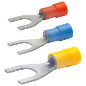 Insulated solderless terminals, fork type 0.5 - 1 mm²